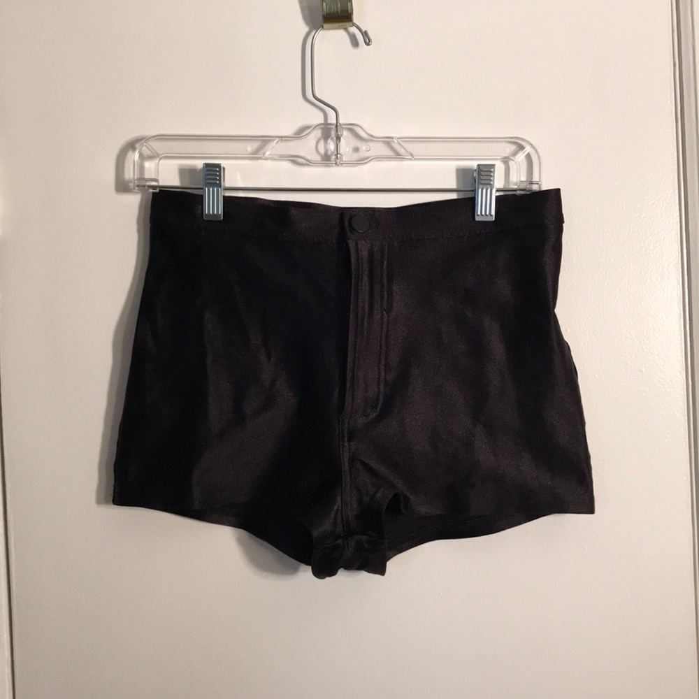 American Apparel Black Disco Shorts